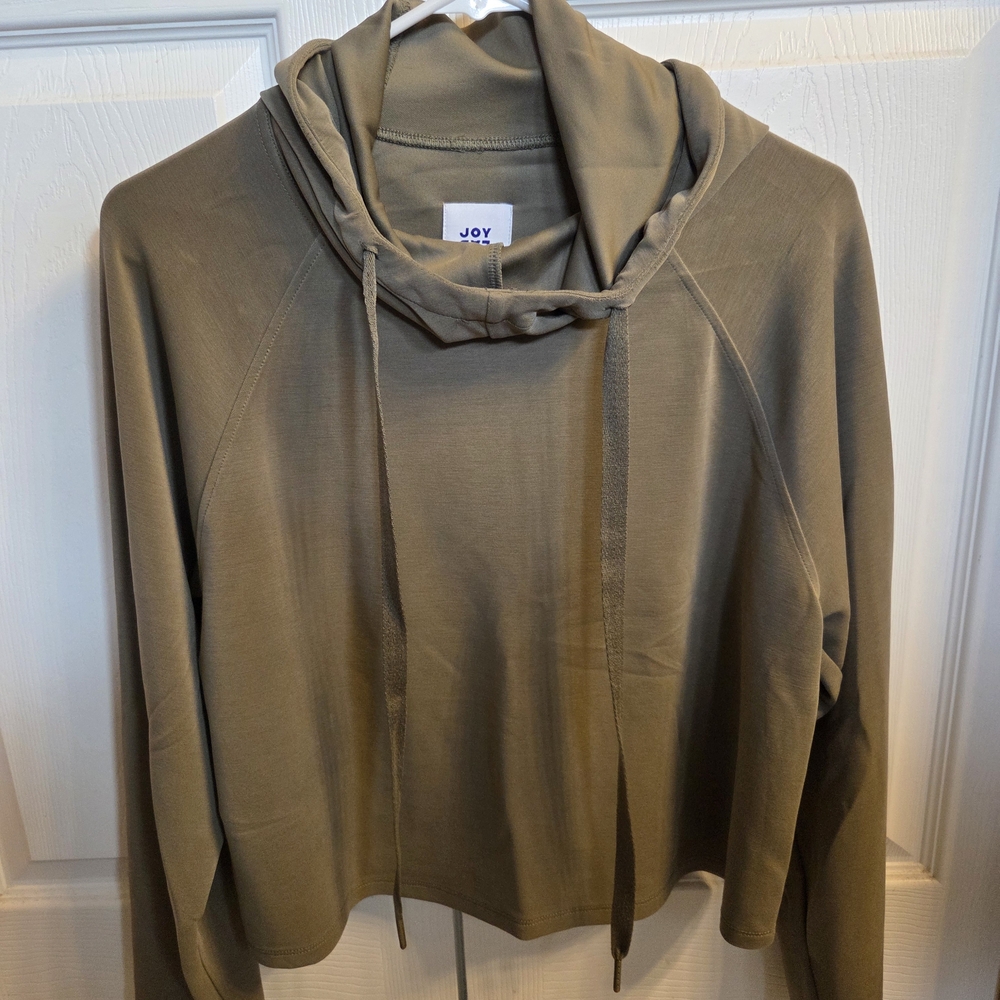 Joy Olive Green Cowl Neck Sweater